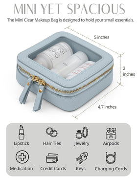 Popvibe Zipper closure on compact makeup bag for secure storage