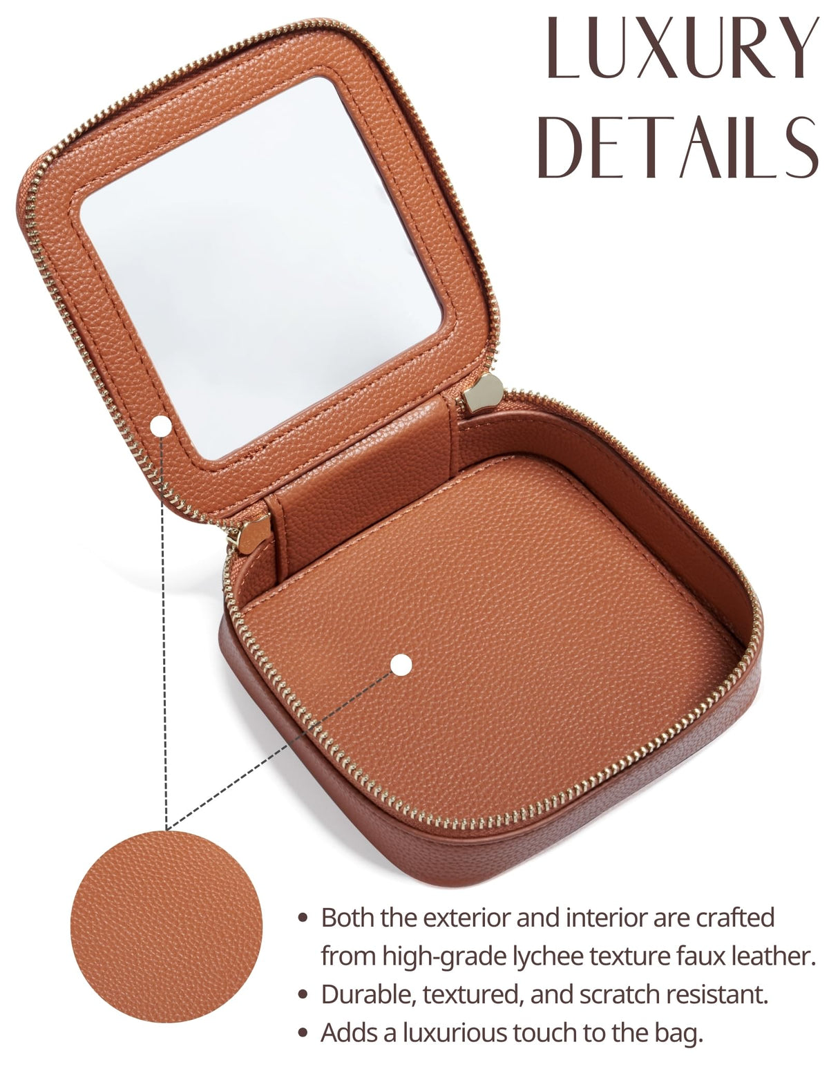Popvibe smooth zipper closure ensures secure and effortless opening.