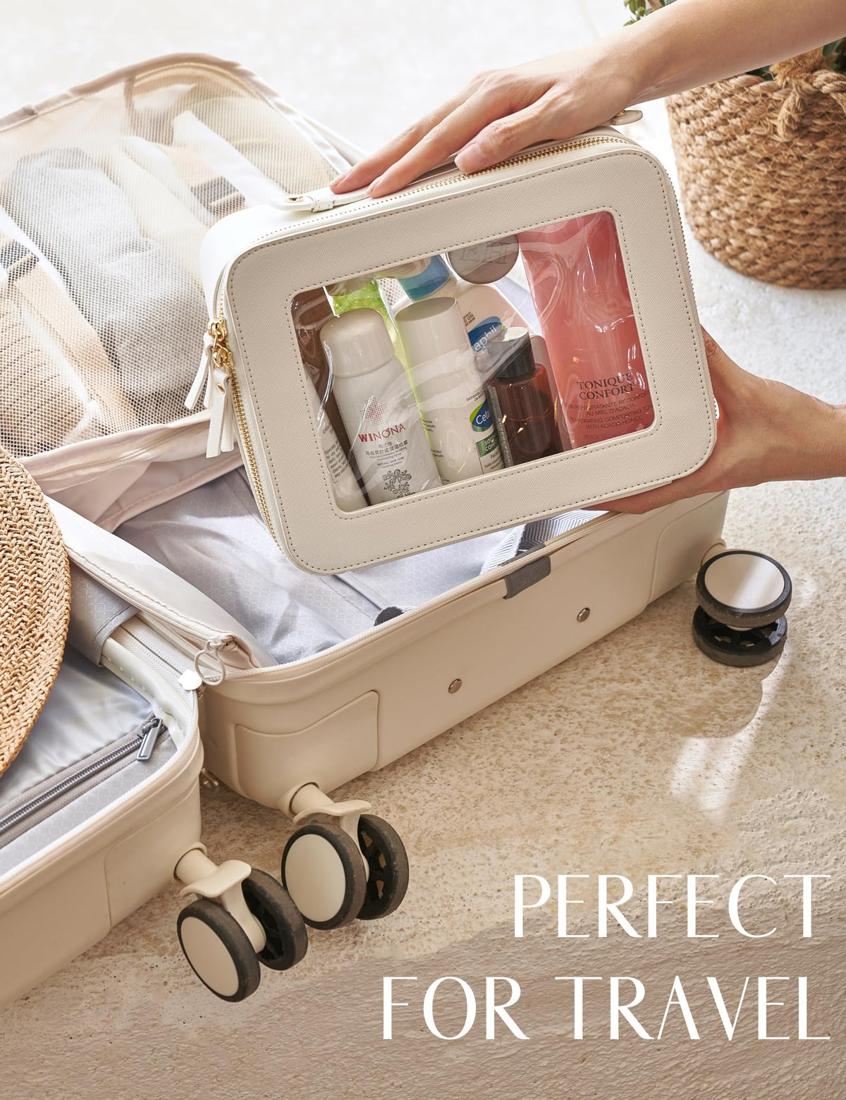 Popvibe transparent panel enables quick item search and security checks.