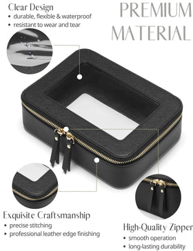 Popvibe transparent travel bag keeps essentials visible for easy packing.