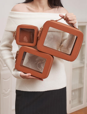 Popvibe clear bag for hassle-free carry-on packing and scanning.