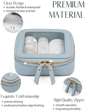 Popvibe Water-resistant makeup bag easy cleaning with damp cloth