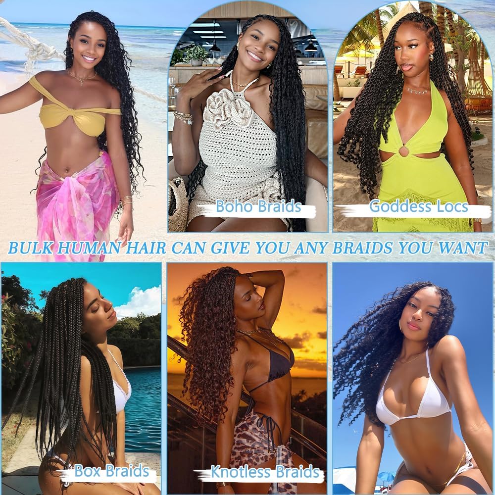 Popway virgin Remy braiding hair offers natural shine and soft texture.