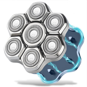 Poripori universal replacement head fits 360-degree shave for bald men.