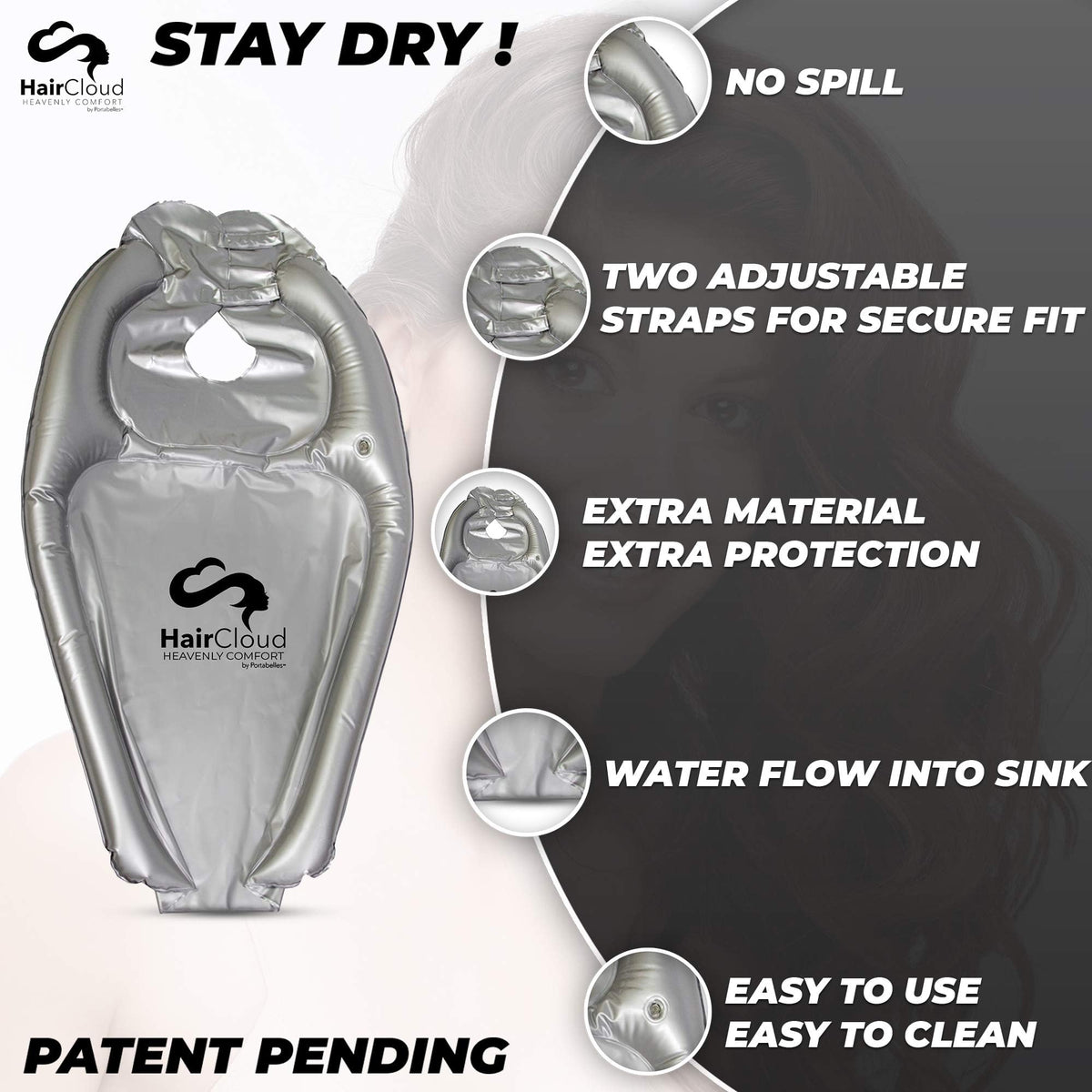 Travel-friendly design makes professional rinsing possible away from the sink.