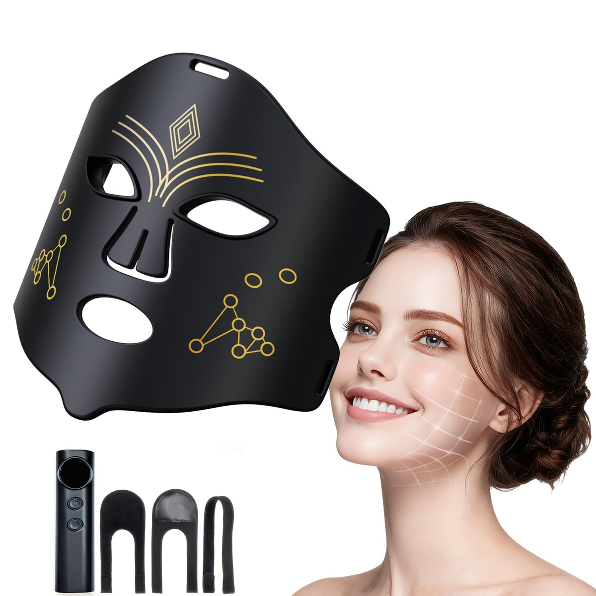 PORTBOR red light face mask for at home skin rejuvenation