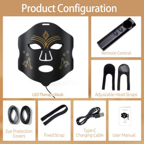 PORTBOR USB C powered LED mask for home and travel