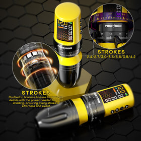 POSEIDON dual 1800mAh batteries for extended cordless sessions.