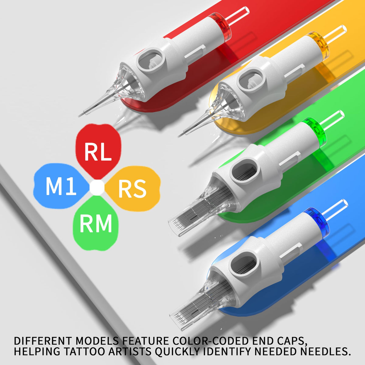 POSEIDON cartridges with laser sharp tips for precise lines and smooth shading in studio work.