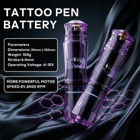 POSEIDON tattoo pen with dual batteries enables longer practice without interruptions.