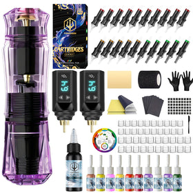 POSEIDON tattoo pen set cordless for portable practice sessions.