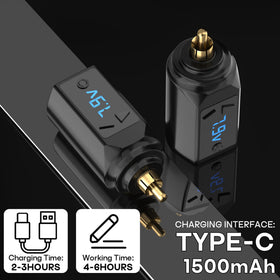 POSEIDON tattoo pen transparent barrel helps monitor internals during sessions.