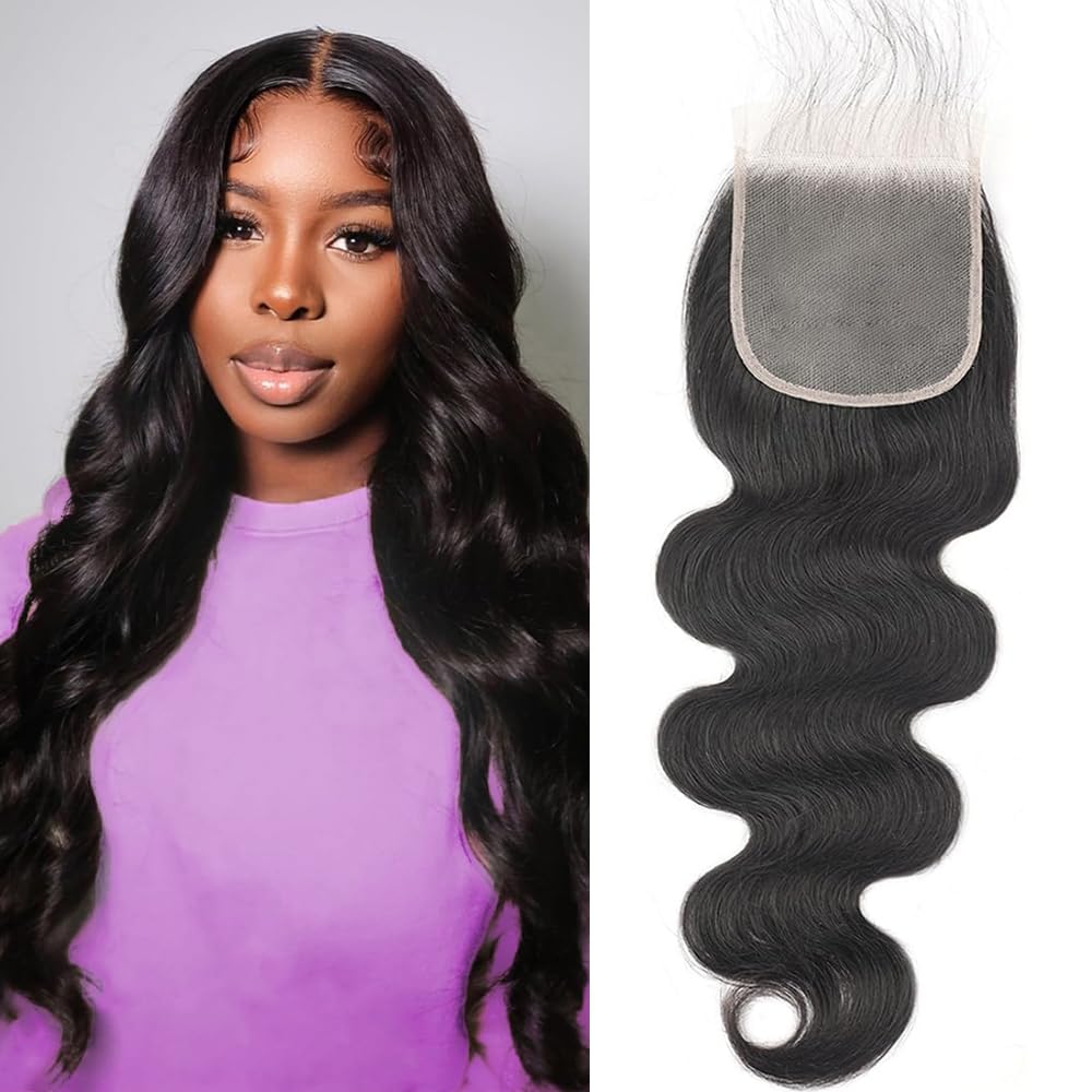 Poshbash 5x5 lace closure front view for seamless daily wear
