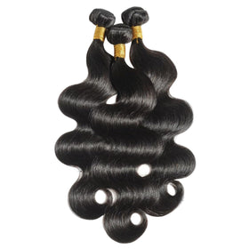 Poshbash Body Wave Bundles 14-inch on mannequin ready for quick styling