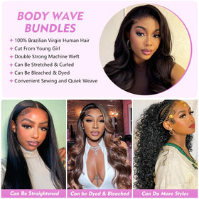 Poshbash Brazilian virgin hair bundles weft detail highlighting durability and density.