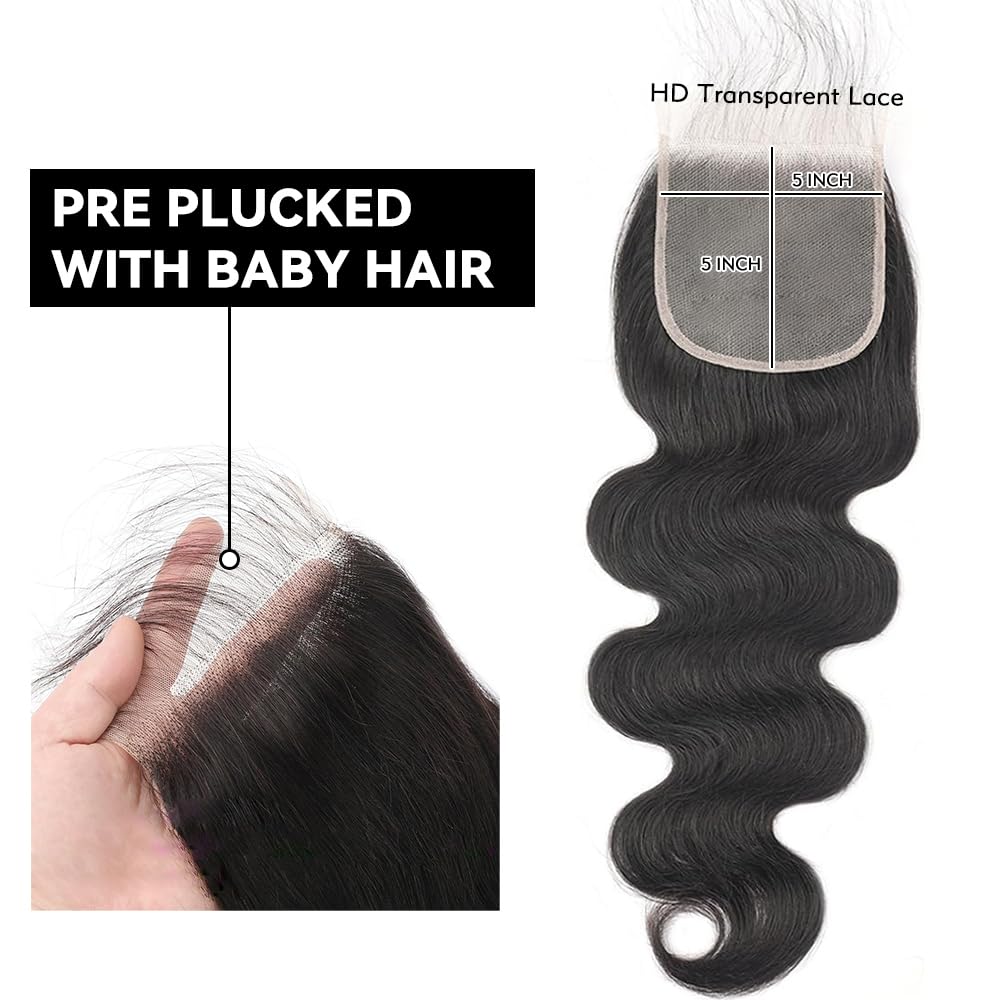 Poshbash pre-plucked hairline detail for a natural look