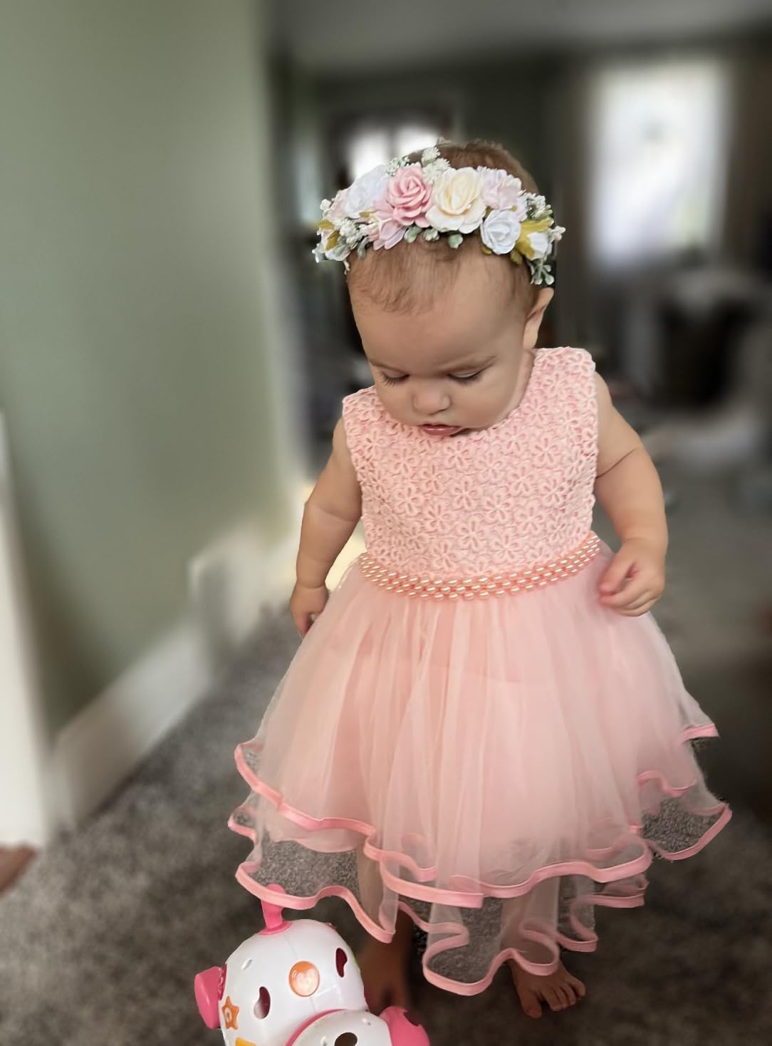 PoshMyra alice wrap flower headband with ribbon for comfortable wear