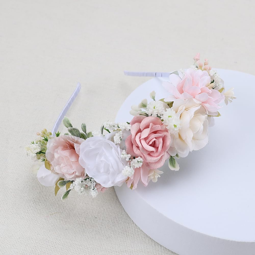 PoshMyra birthday party floral headband adds cute charm for photos