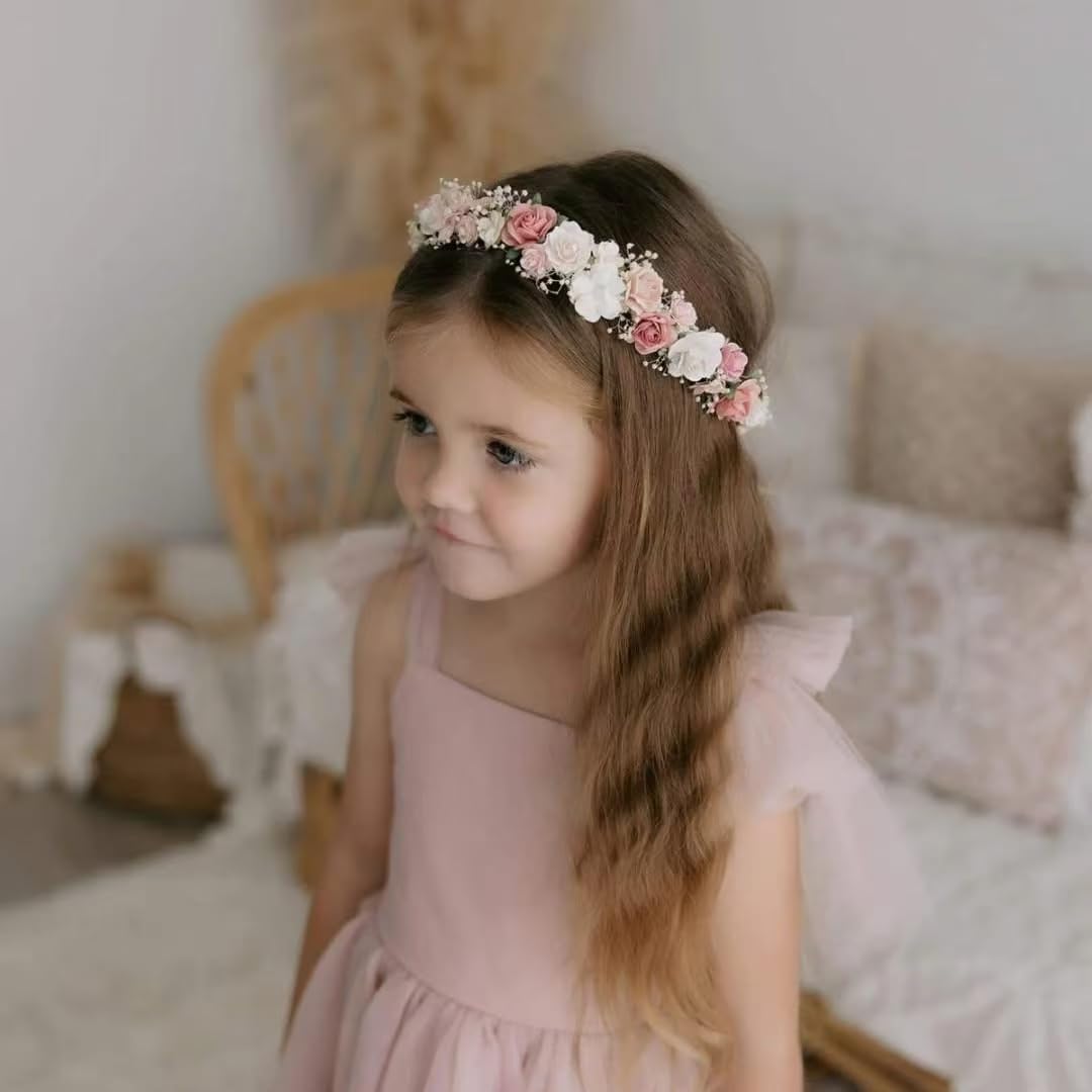 PoshMyra handmade paper flowers crown for a graceful look