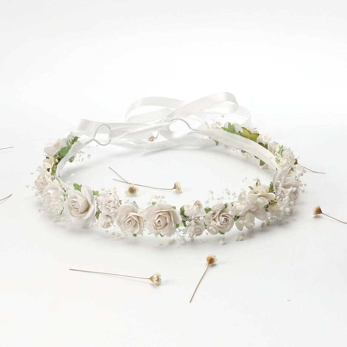 PoshMyra preserved baby's breath crown for a lasting keepsake
