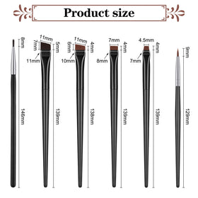Potchen medium flat eyeliner brush for even color distribution on lids