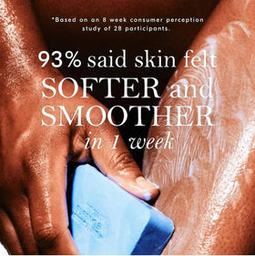 Pousutong Buffing Bar in use between hands showing deep exfoliation and hair release