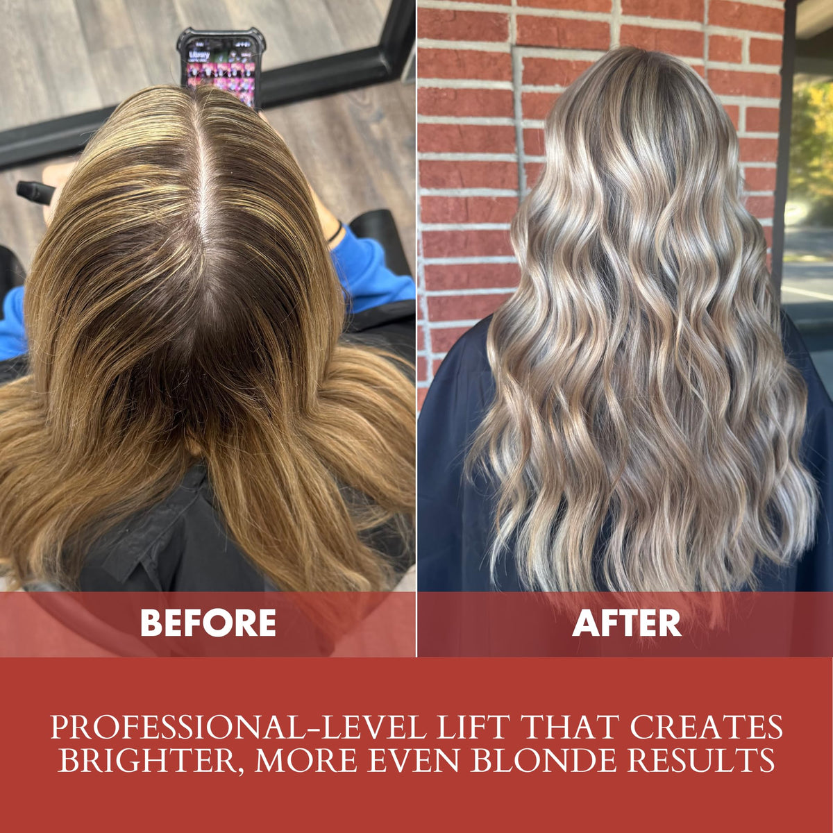 PowerTools 4BOND before-after swatches illustrating possible shade results