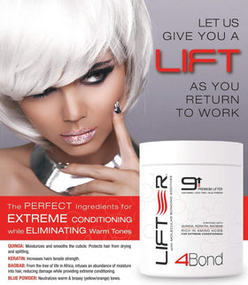 PowerTools 4BOND powder jar with quinoa and keratin for conditioning during lightening