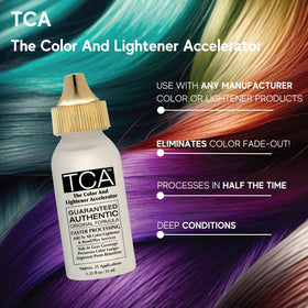 POWERTOOLS accelerator-bleach-process-speed speeds bleaching time while maintaining formula integrity.