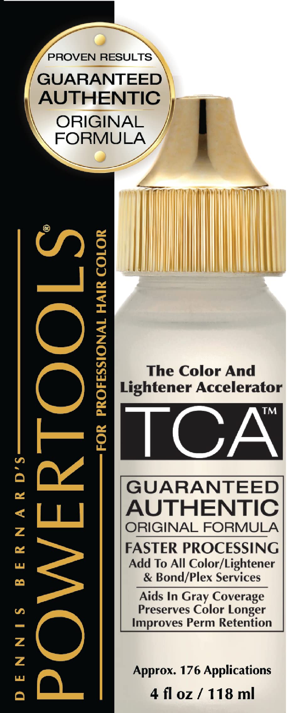 POWERTOOLS accelerator color-mix bottle works with any color or bleach.