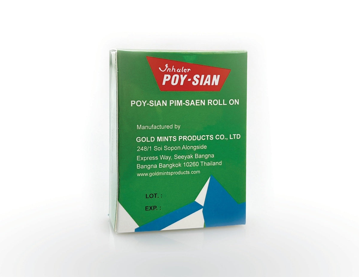 POY-SIAN Thai PIM-Saen Balm Oil roll-on trio arranged for easy shopping