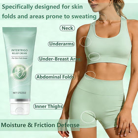 POYICGS Intertrigo Cream applied to underarm skin folds