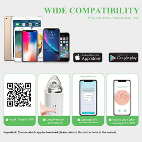 Prabensei Visual skincare connects via WiFi for real-time observation during use.