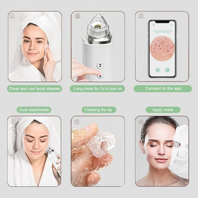 Prabensei six probes cover all facial contours for safe cleaning.