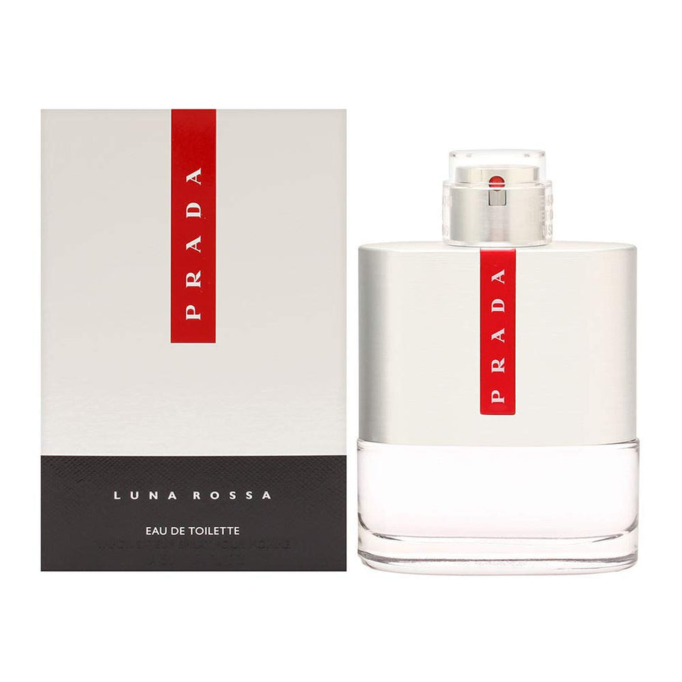 Prada Luna Rossa bottle front view highlighting a refreshing daytime aroma.