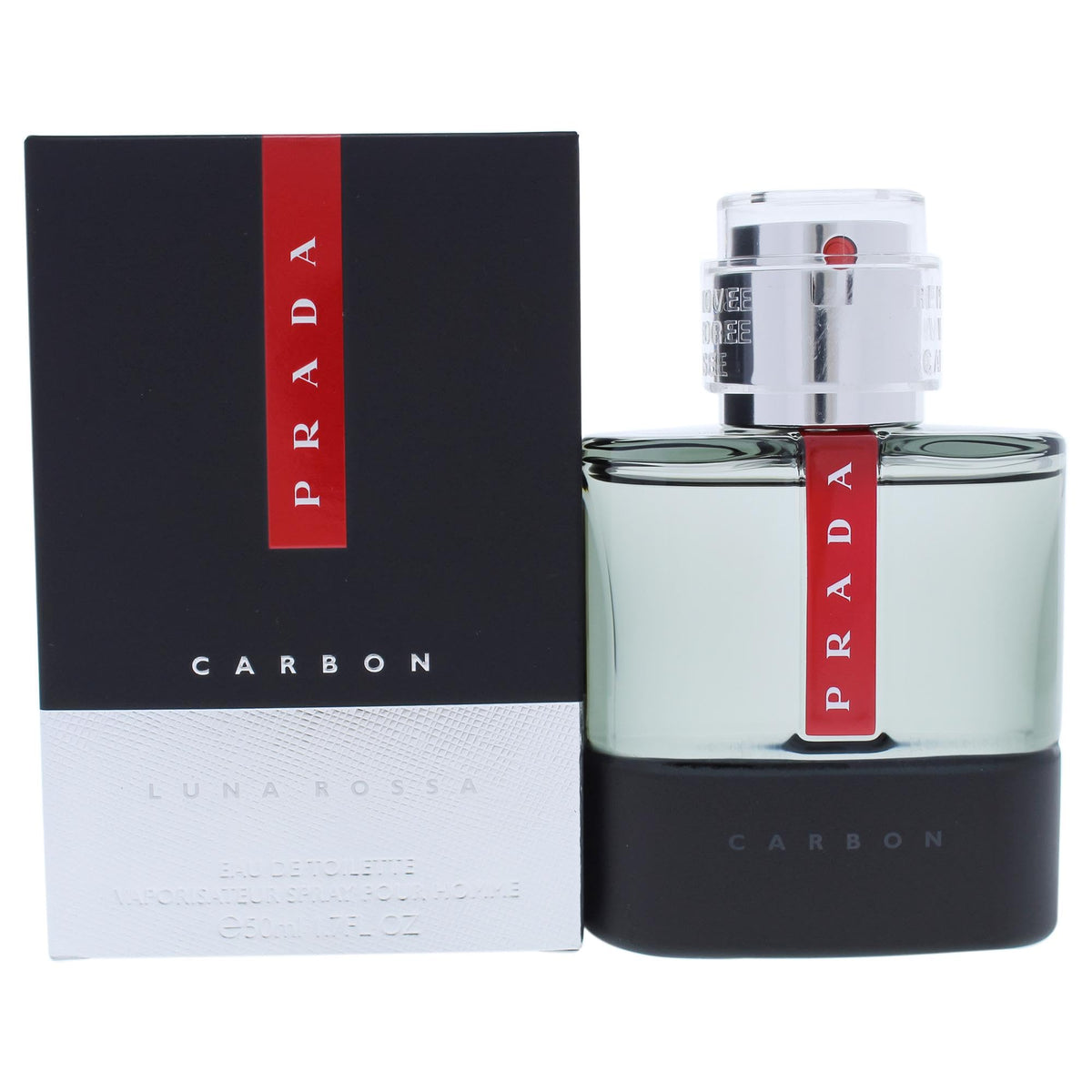 Prada Luna Rossa Carbon bottle front view for daily wear
