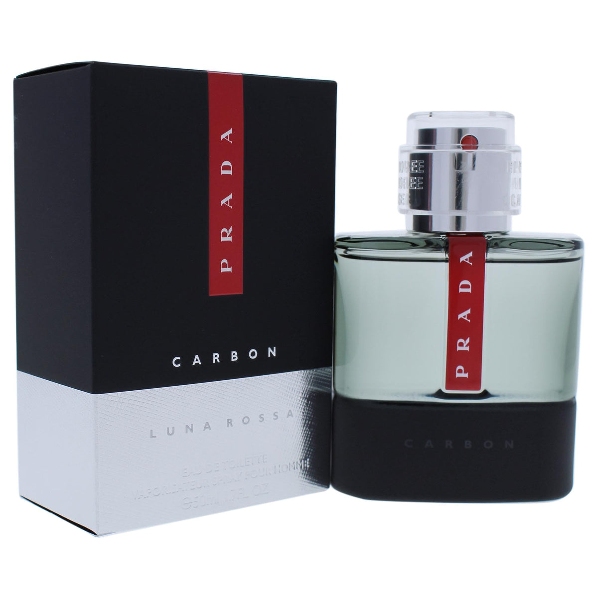 Prada Luna Rossa Carbon spray action emphasizes long-lasting scent