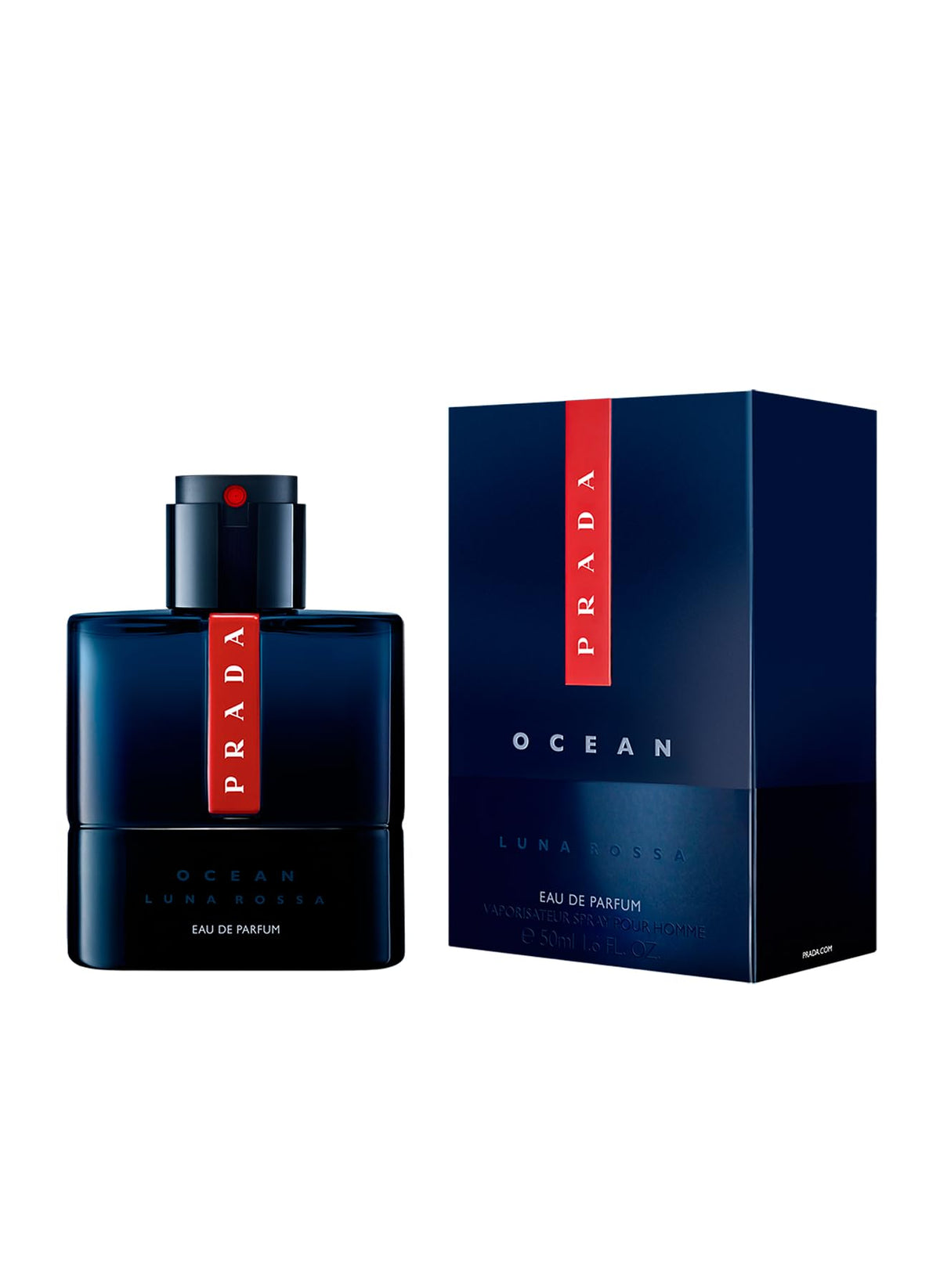 Prada Luna Rossa Ocean spray mist illustrating enduring aroma for daily wear.