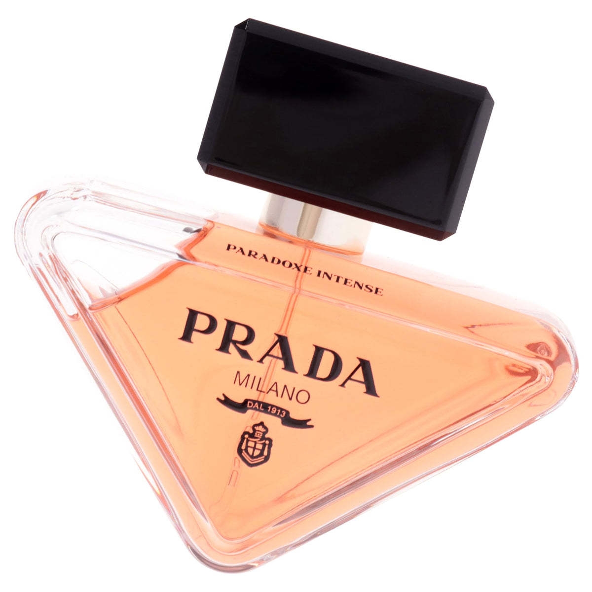 Prada Paradoxe Intense bottle cap close-up showcasing luxe detailing and premium feel.