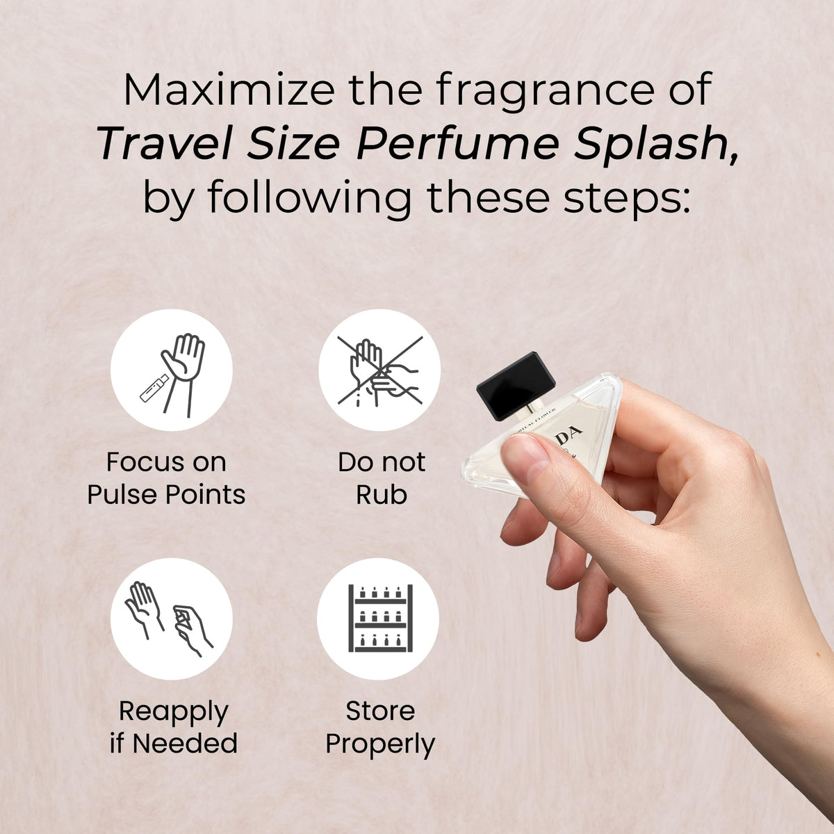 Prada Paradoxe Virtual Flower on pulse points, for a fresh daytime scent