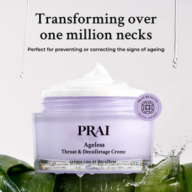 PRAI Neck Creme close-up showing improved texture after use.
