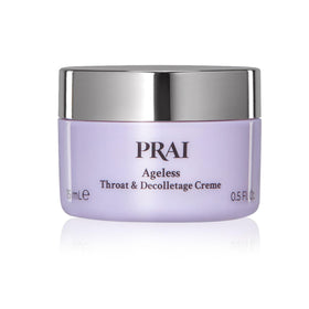 PRAI Neck Creme tightening bottle illustrating neck lifting.