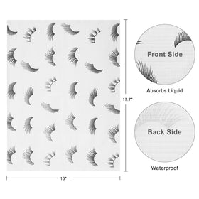 PRASNE bib 18x13 inches providing full coverage for lash clients.