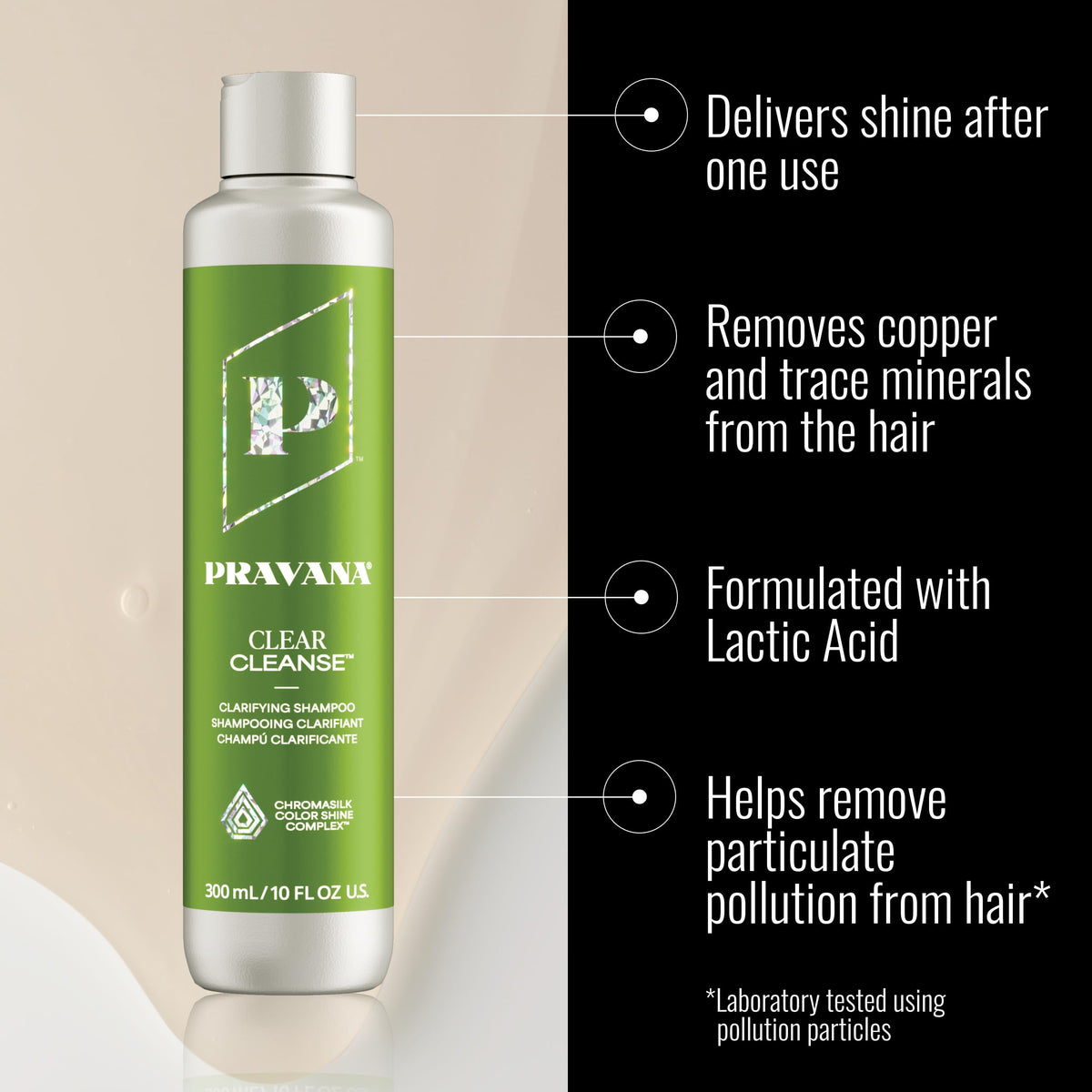 Pravana Clear Cleanse label close-up highlights vegan formula and SLS-free benefits.