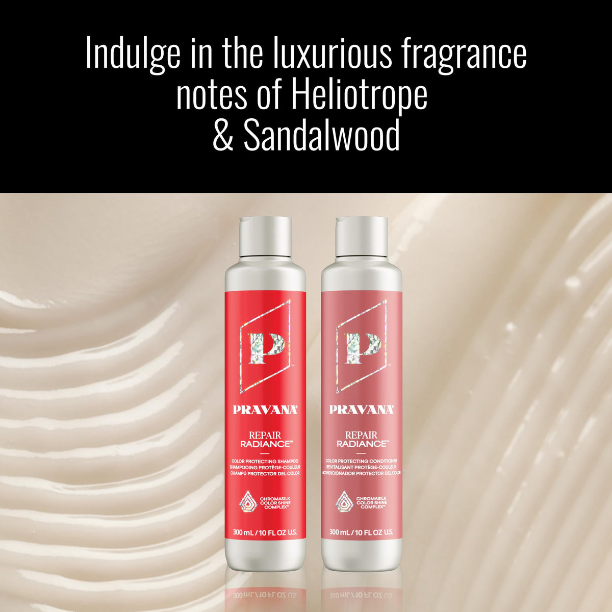 Eco-friendly, 100% recycled bottle of Pravana Repair Radiance Shampoo