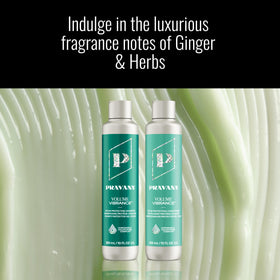 Recycled bottle highlight for Pravana Volume Vibrance Shampoo packaging