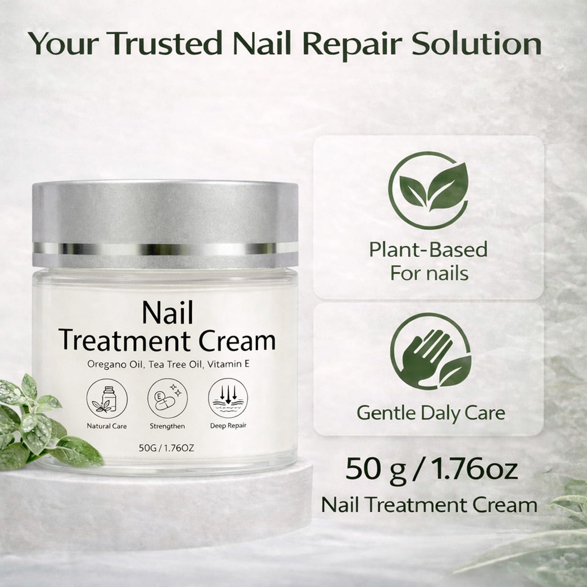 PRCYZO Nail Treatment Cream bottle and applicator close-up