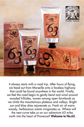 Pre de Provence No.63 cologne bottle, versatile everyday fragrance.