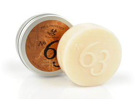 Pre de Provence No.63 shave soap in tin for a smooth, close shave.