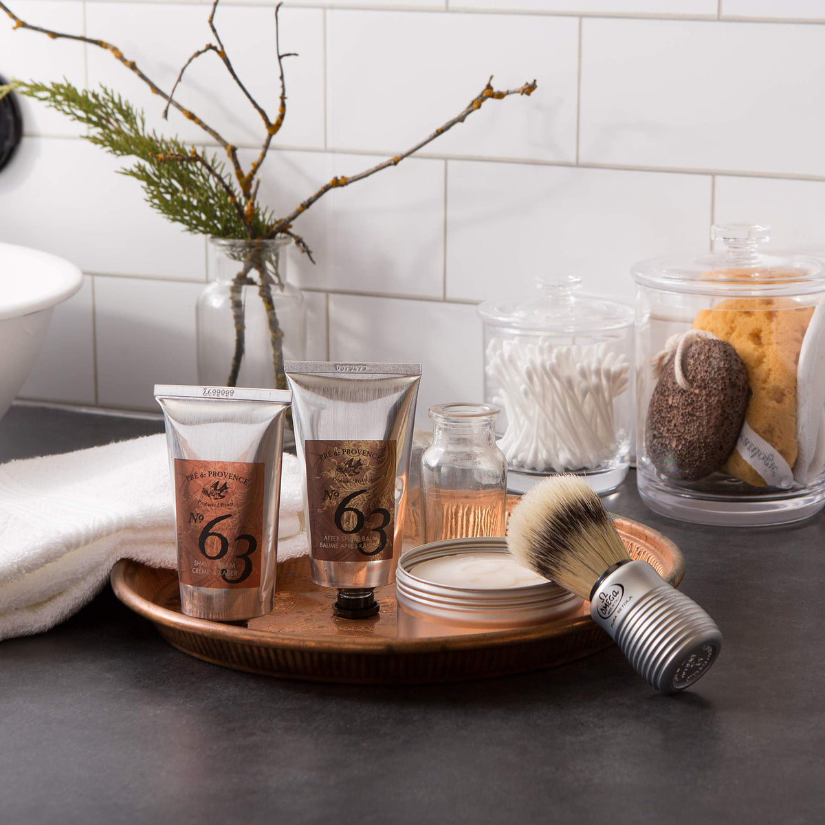 Pre de Provence No.63 travel tin keeps shaving ritual ready anywhere.